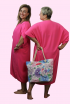 Oversize šaty na leto - ružové